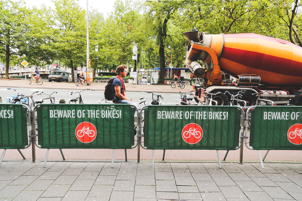 Amsterdam beware of the bikes